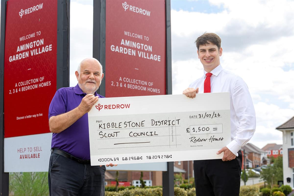 Tamworth housebuilder donates £3,000 to youth charities — Amington news photo
