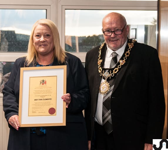 Former councillor receives honours for dedicated public service — Tamworth news photo (Tamworth Borough Council)